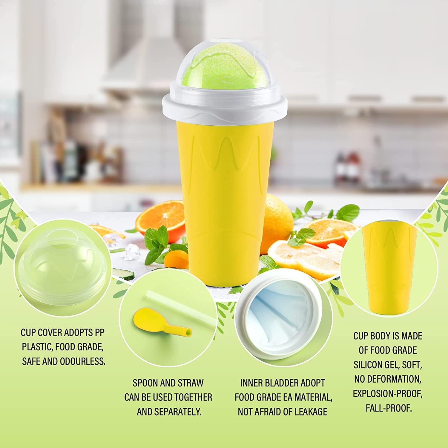Smoothies Maker Cup Magic Quick Frozen Smoothies Cup Cooling Cup Double Layer Squeeze Cup Slushy Maker (1 Pc) Smoothies Maker Cup Magic Quick Frozen Smoothies Cup Cooling Cup Double Layer Squeeze Cup Slushy Maker (1 Pc)